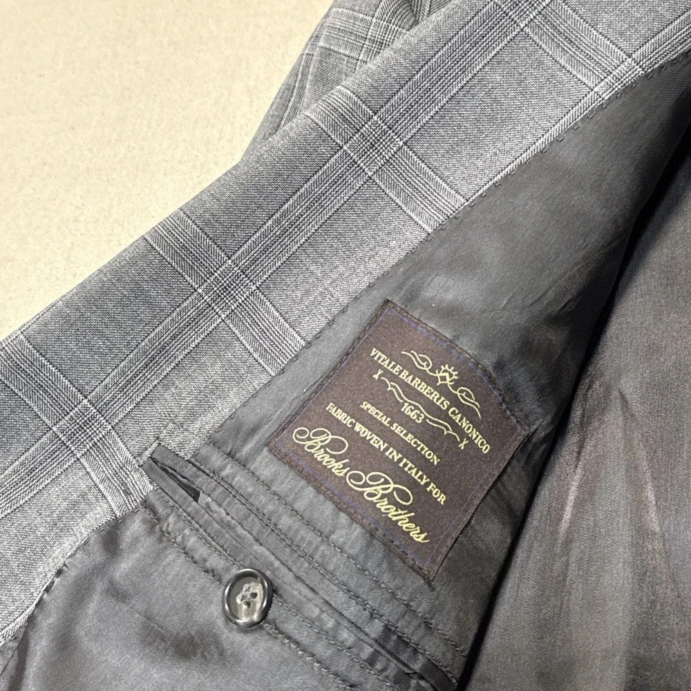 Brooks Brothers 1818 Regent Blazer 44L 100% Wool Vitale Barberis Canonico Italy